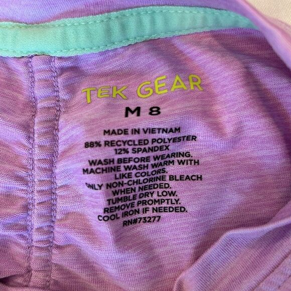 Lot of 2 Tek Gear Women's Purple & Blue Athletic Crew Neck T- Shirts Size Medium - Picture 5 of 7